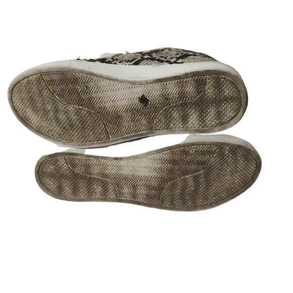 Steve Madden Snake Skin Print Brown Sneakers Fabric Women Size 8.5 M Lace Up - Picture 9 of 10